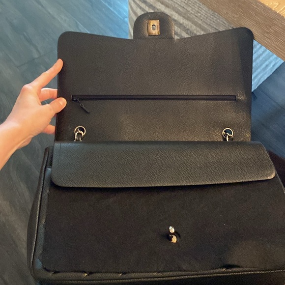 FLASH SALE 🥳BNWT 2012 AUTH CHANEL JUMBO XL DOUBLE FLAP BLACK CAVIAR - Picture 4 of 9